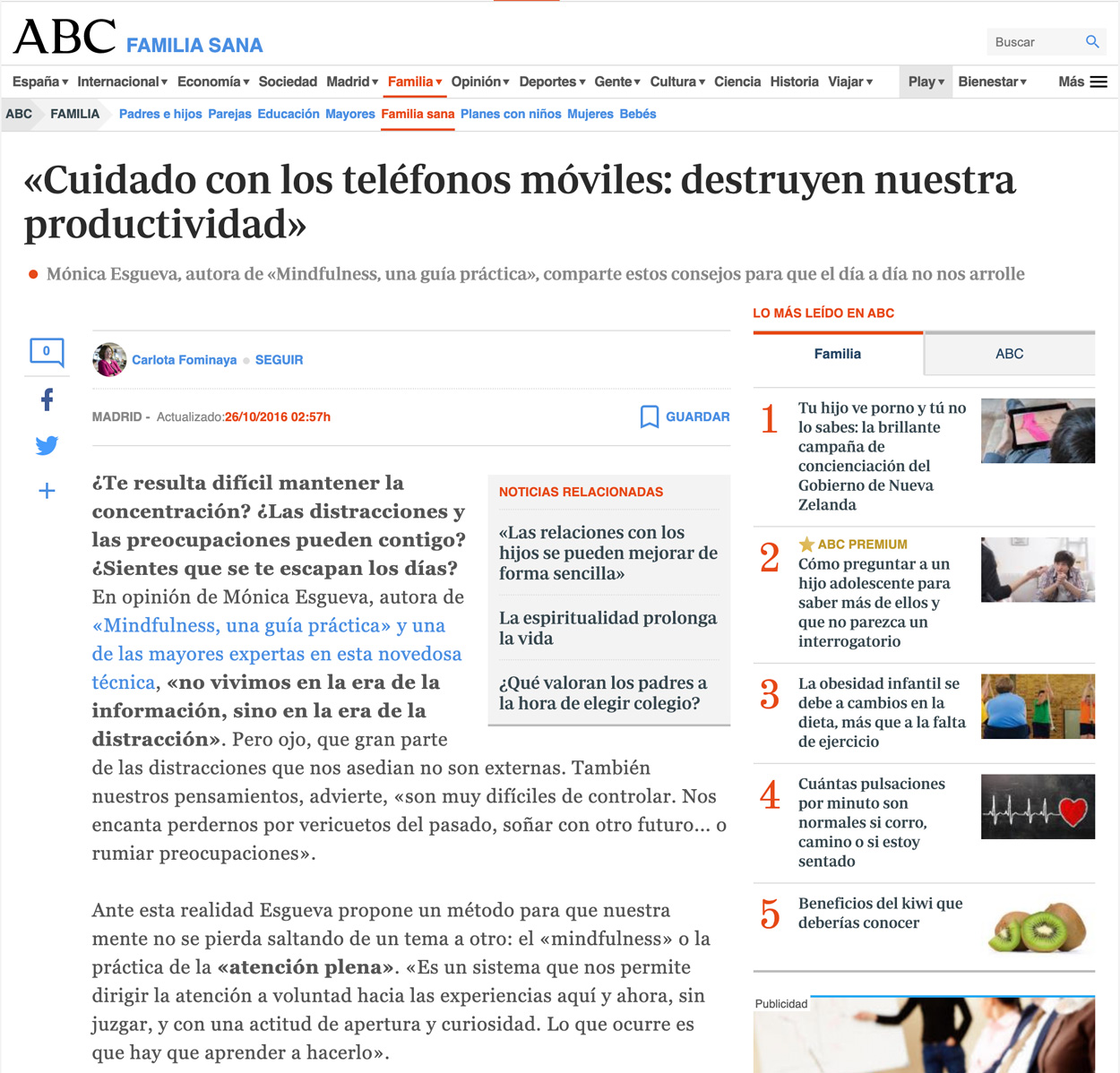 Mónica Esgueva en ABC.es