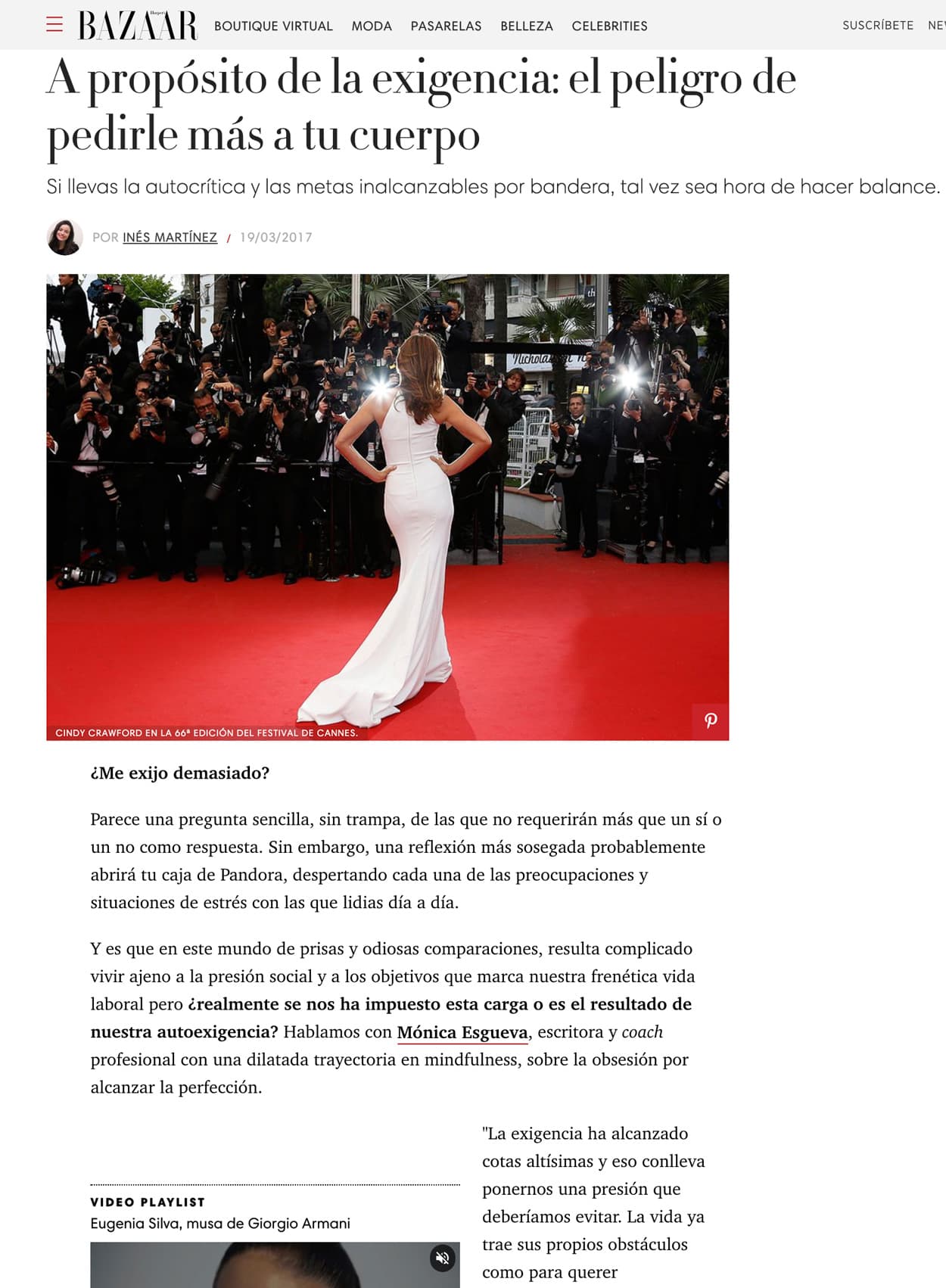 Mónica Esgueva en Bazaar